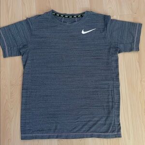 Nike Kids Heathered Gray Short Sleeve Dri Fit Shirt